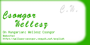 csongor wellesz business card